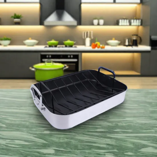 super quality baking pan Cookware Nonstick Roaster Pan  With Hard for Restaurant cooking