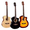 Semi Acoustic Guitar Student beginner cheap price 40 inch acoustic guitar Supplier