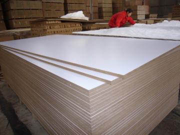 White melamine faced mdf board