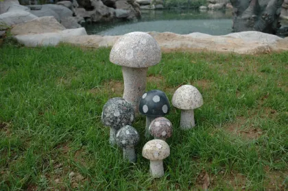 stone mushroom sculpture