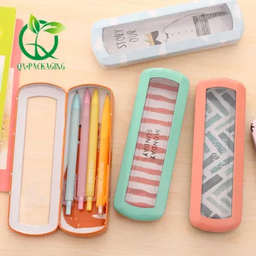Tin pencil case with window