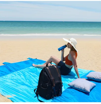 Sand-Proof Waterproof Large Size Parachute Nylon Ripstop Beach Mat Blanket