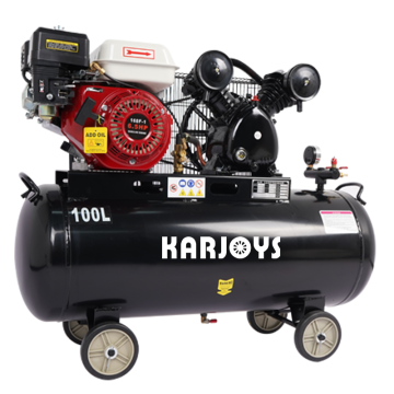 Karjoys 100L 8BAR 4HP 3 실린더 AC 피스톤 벨트 구동 산업 공기 압축기