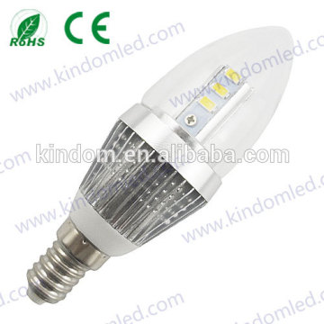 Hot CE & RoHS approval clear/milky b22/e27/e14 led solar candle light