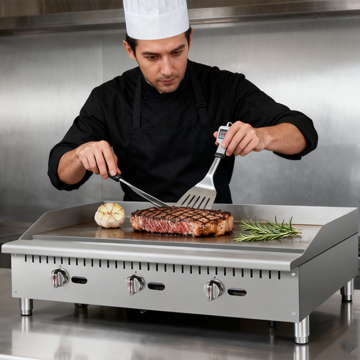 Countertop commercial griddle 3 burner