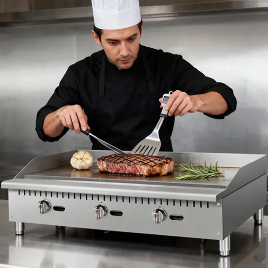 Countertop commercial griddle 3 burner