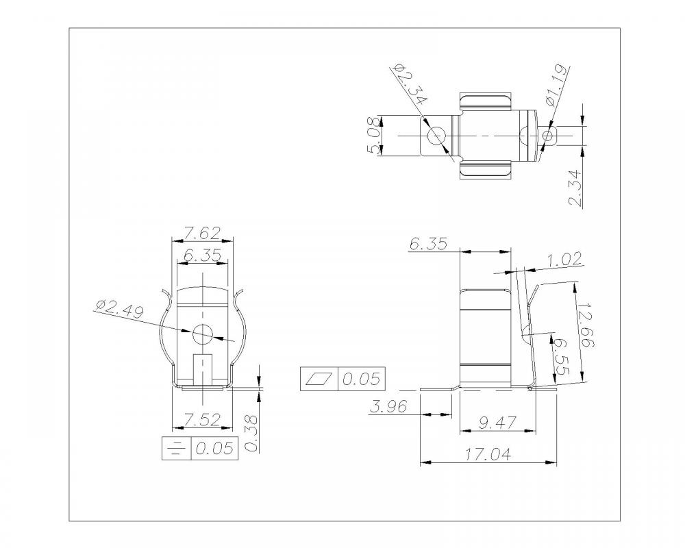 BS-M-XX-X-55 AAA-N Battery Contacts 55