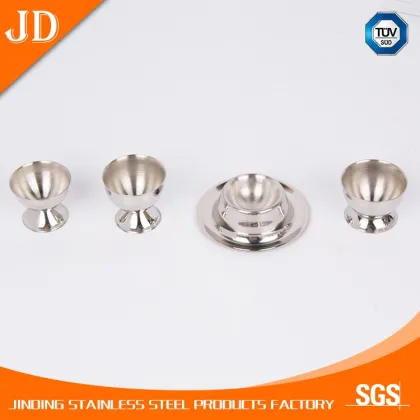 Metal Egg Cup, Silver Egg Tools, Beaded Style Egg Cup