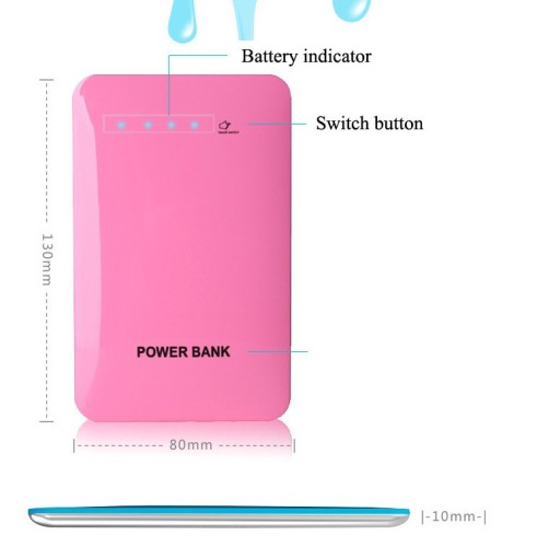 10000mah slim smart touch screen li polymer ultra slim power bank