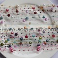 Cadena de guirnalda con cuentas de perlas acrílicas de color de mezcla de 3 + 8 mm para decoración del hogar