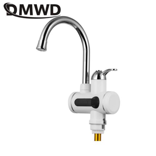 DMWD Tankless Electric Water Heater Kitchen Instant Hot Water Tap Heater Electric Water Faucet Instant Heater Lateral 3000W