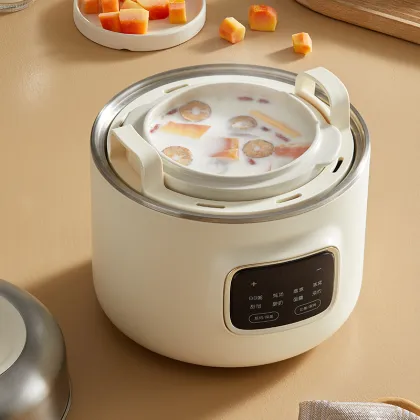 OIDIRE 1L Mini Ceramic Stew Cooker Electric Slow Pot