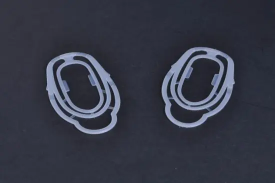 Plastic hanger for glass infusion bottle