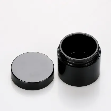 Customized Matte Black Plastic Skin Care Packing Jar - UV Gel Jar