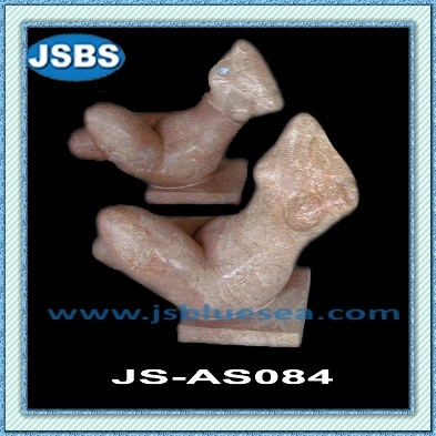 Polished Garden Stone Abstract Hands Sculpture