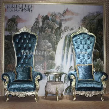 Antique Reproduction Wood Throne King's Chair