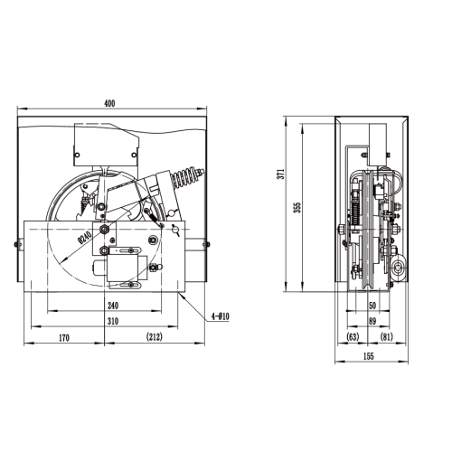 Machine roomless overspeed governor