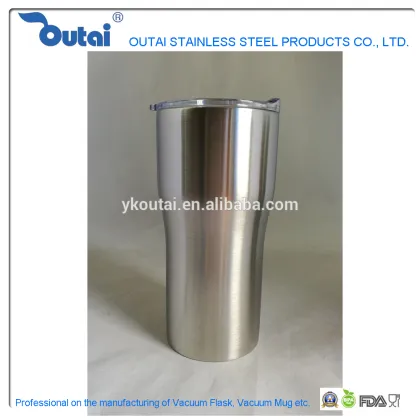Double wall metal vacuum coffee cup thermos coffee cup thermos cup with lid