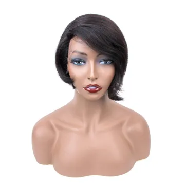 Cute And Stylis 10A Nature Color Straight Cheap Fashionable 4 Inch Short Brazilian Hair Wigs Wholesale In Stock,100% Human Hair