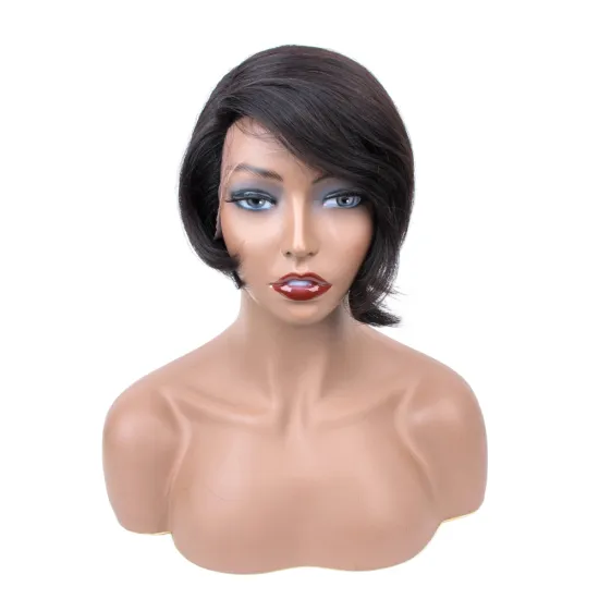 Cute And Stylis 10A Nature Color Straight Cheap Fashionable 4 Inch Short Brazilian Hair Wigs Wholesale In Stock,100% Human Hair