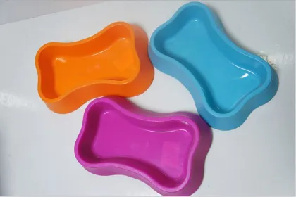 Bone Shaped Pet Bowl, Plastic Dog Bowl