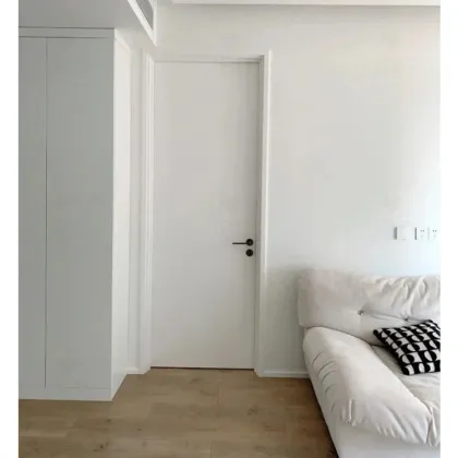 White wooden doors double doors modern design