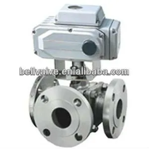 electric 3 inch stainless steel 3 ways ball valve price