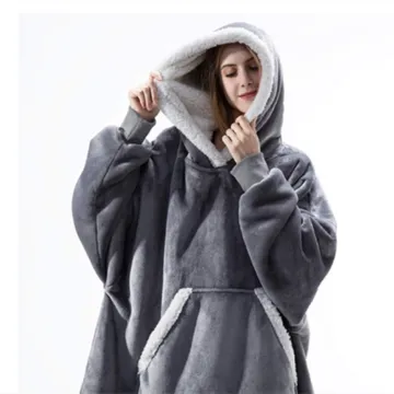 Hoodie Sweatshirt Blanket Winter Soft Plush Sherpa Fleece Sofa Weighted Blanket