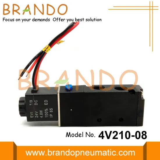 24 Volt 4V210-08 5/2 Pneumatic Electric Solenoid Valve