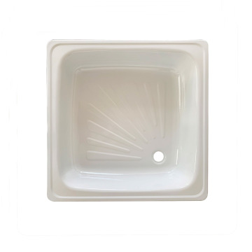 Enamel Steel Shower Tray 800x800mm Metal Bath Tub
