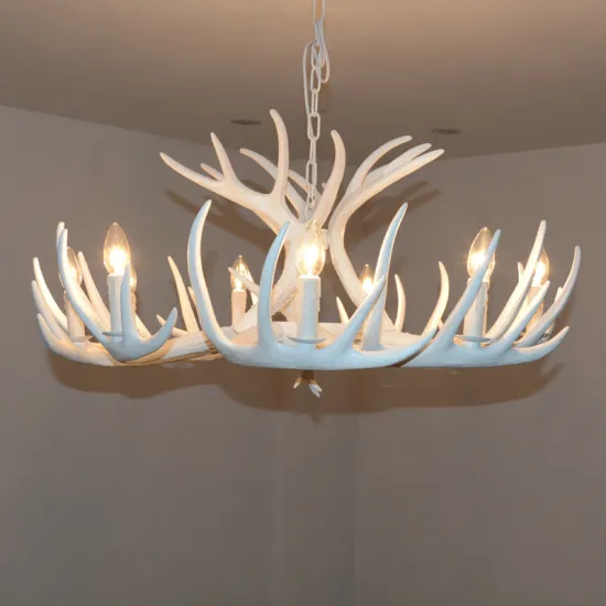 Retro Antler Chandelier: Vintage Industrial Deer Light for Living Room