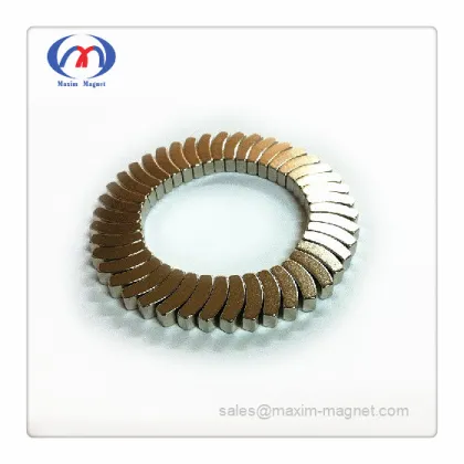 Mini segment neodymium magnets for micro motors