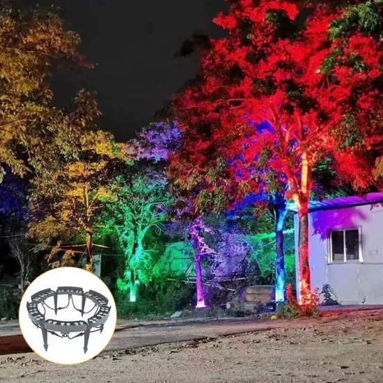 IP65 Waterproof RGB Palm Tree Ring Light for Garden and Park