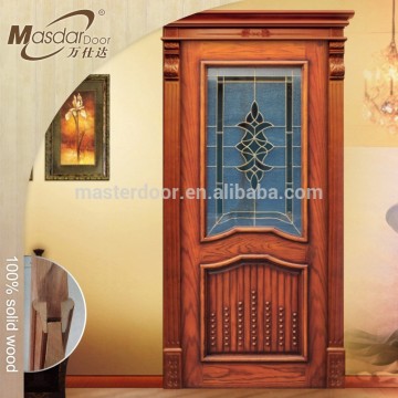 Villa entrance wooden front single door polish design