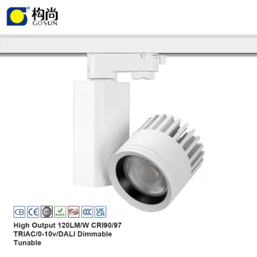 High CRI97 3 Phase Track Lights Cob Rail Lighting System LED Spotlight