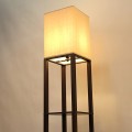 Black storage rack floor lamps