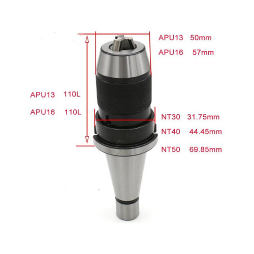 NT Shank APU Self Locking Keyless Drill Chuck