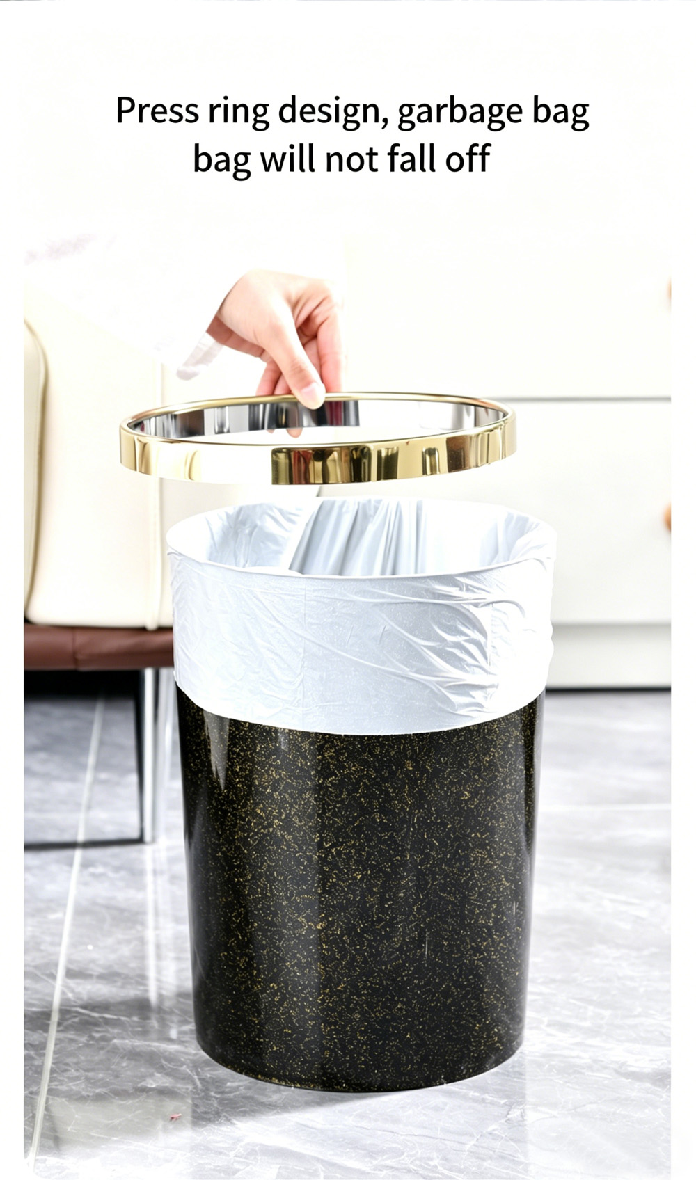 Trash Can with Ring Lid 6