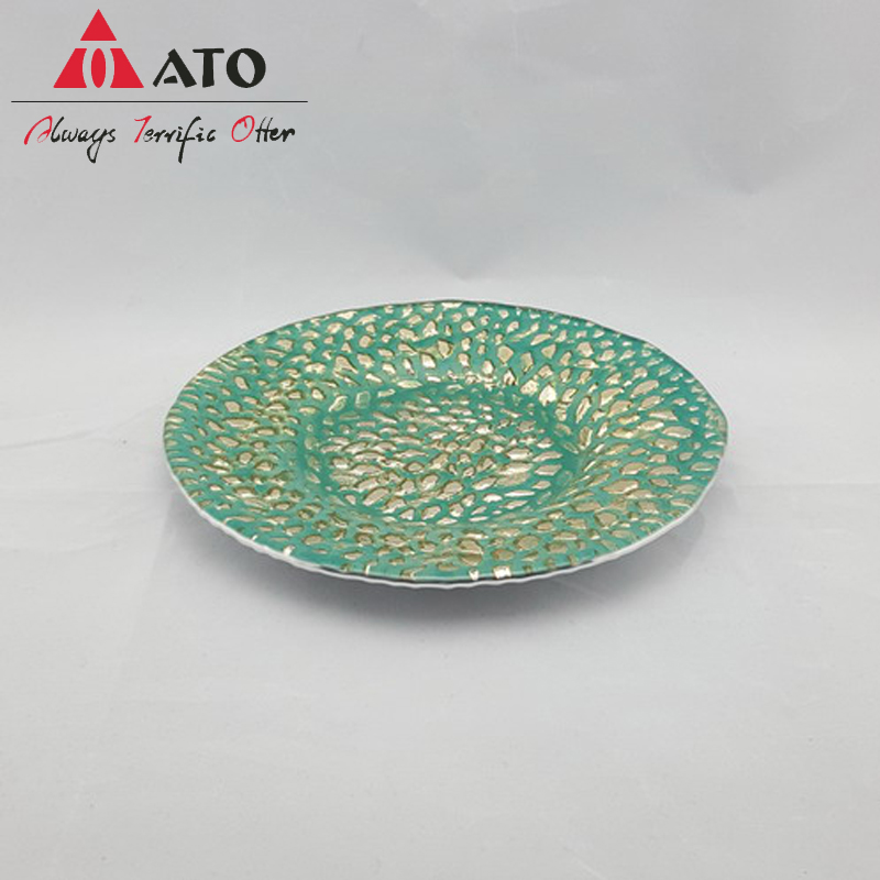 Embossed plate with Aluminzing&Spray color dinnerware
