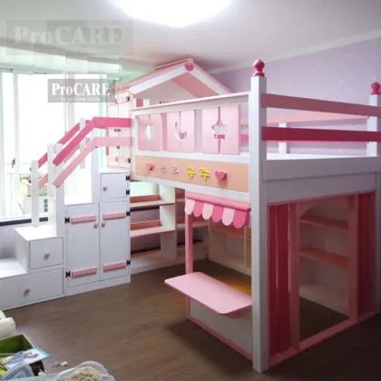 ProCARE Modern Solid Wood Children Bunk Bed