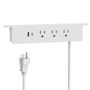 Under Desk Power Strip with USB A+C and 3 AC Outlets for Home Office