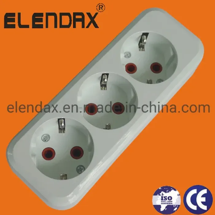 Soket Ekstensi Tiga Arah dengan Grounding (E8003E)