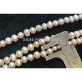 1 Strand 6~7mm Orange Color Fresh Water Pearl Potato Round Loose Beads Fit Fashion Jewelry Necklace Making