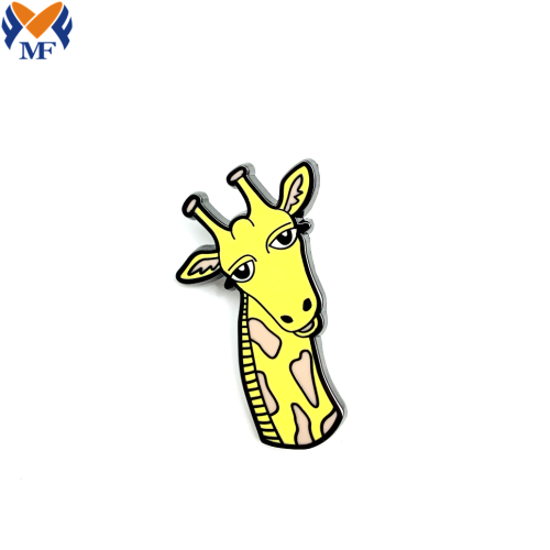 Cartoon Animal Giraffe esmalte o emblema do pino de lapela