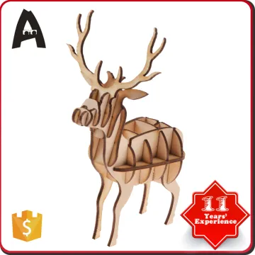 With quality warrantee animals games kids 3d puzzles wooden Sika deer