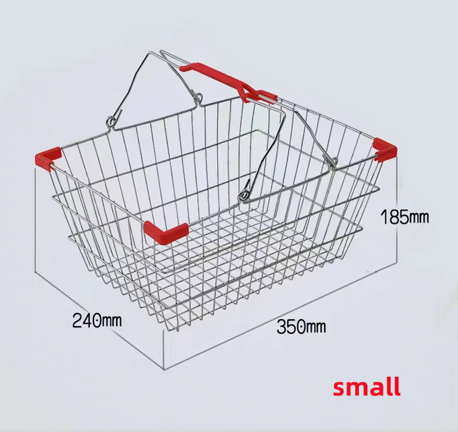Cesta de alambre de metal de compras de supermercado Supermarket Shopping Metal Wire Basket
