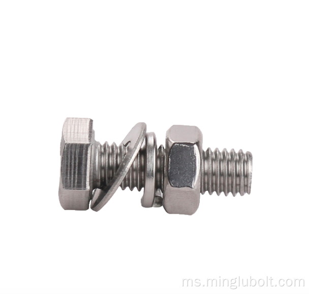 Keluli tahan karat A2 A4 Bolt Nut Fastener