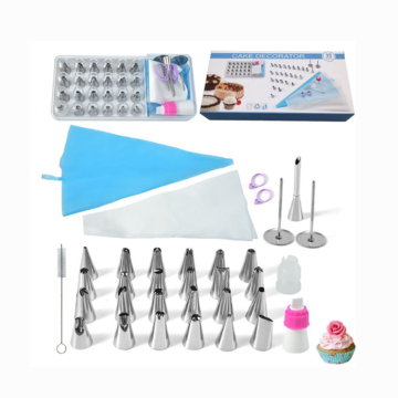35pcs Cake Decorating Set - Stainless Pastry Tips & Tools