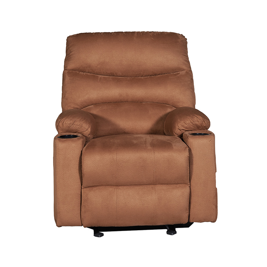 Sofa inclinable en faux daim unique avec gobelet