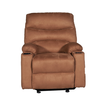 Sofa Recliner Suede Faux dengan Cupholder